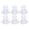 Premium Clear Glass Tea cup with Saucer Set of 6 Pcs 11/110 ml
