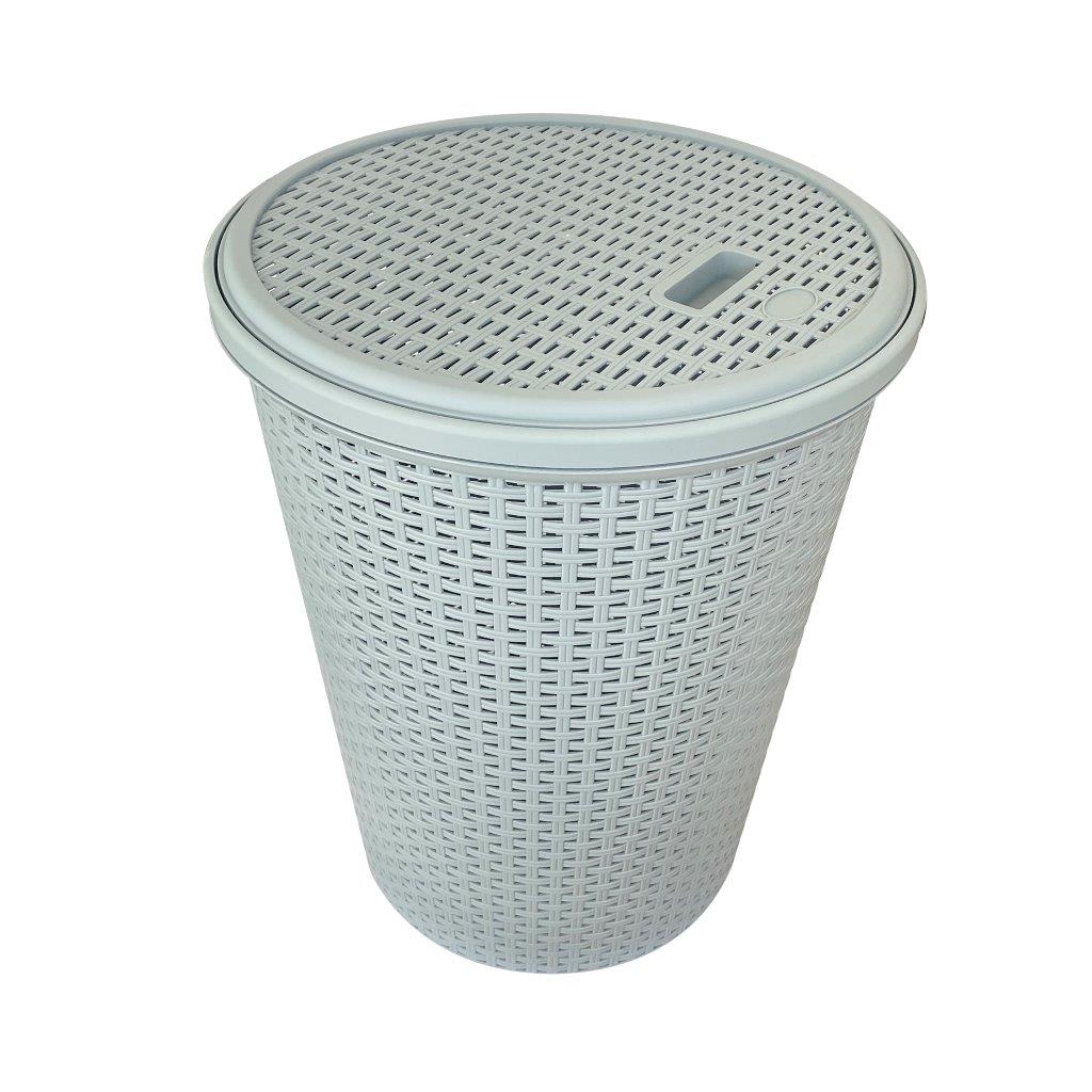 Multipurpose Plastic Laundry Hamper Basket with Lid  42*42*51 cm