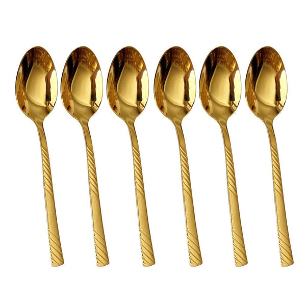 Stainless Steel Tea Spoon Set of 6 Pcs ** inspect 16 cm
