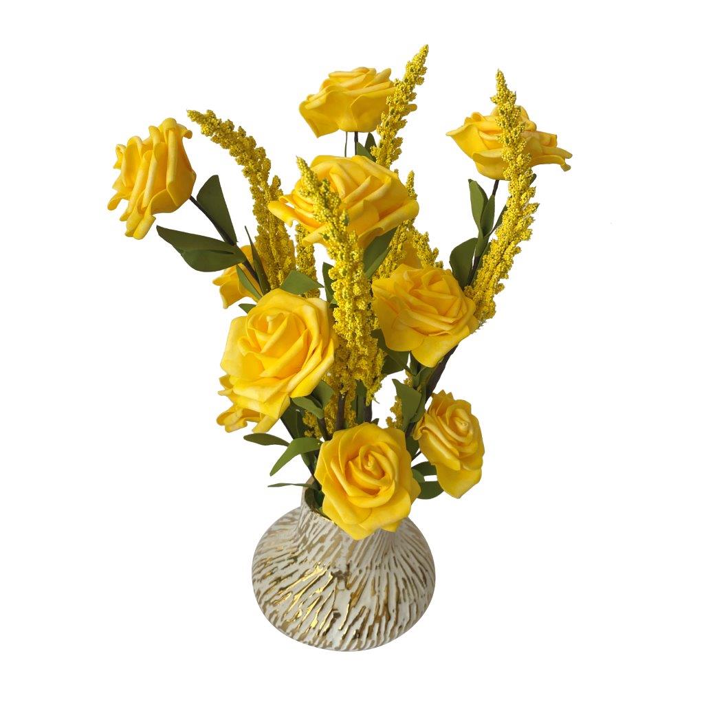 Realistic Touch Artificial Plant Flower Pot Home Interior Deco 42 cm