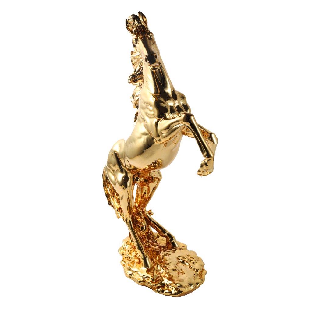 Gold Sculpture Statue Resin Figurine Horse 30*14*46 cm