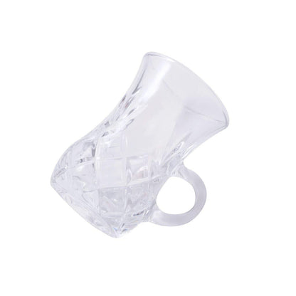 Premium Clear Glass Tea cup with Saucer Set of 6 Pcs 11/110 ml