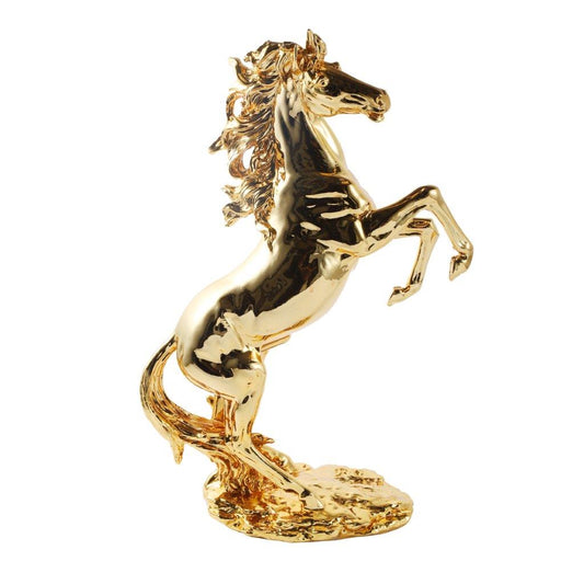 Gold Sculpture Statue Resin Figurine Horse 30*14*46 cm