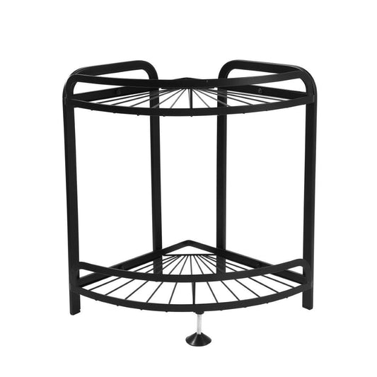 Kitchenware Black Metal Fruit and Vegetables Rack Fruit Shelf 2 Tier 23.7*23.2*35.7 cm