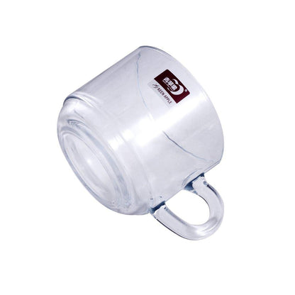 Glass Treo Mug Style Tea Cup with Saucer Set of 6 210 ml