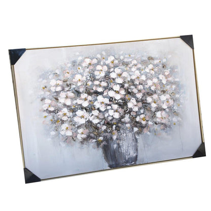Home Decor Landscape Canvas Wall Art Abstract Flower Vase Oil Painting PVC Frame 80*120*3.5 cm