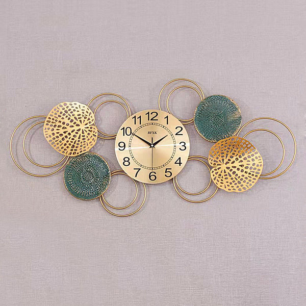 Luuxury Modern Metal Wall Clock 3D Home Wall Decor Art 45*92 cm