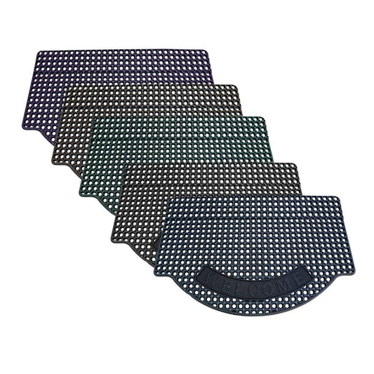 Multicolor Indoor Outdoor Rubber Non Slip Waterproof Entrance Door Welcome Door Mat 80*120 cm