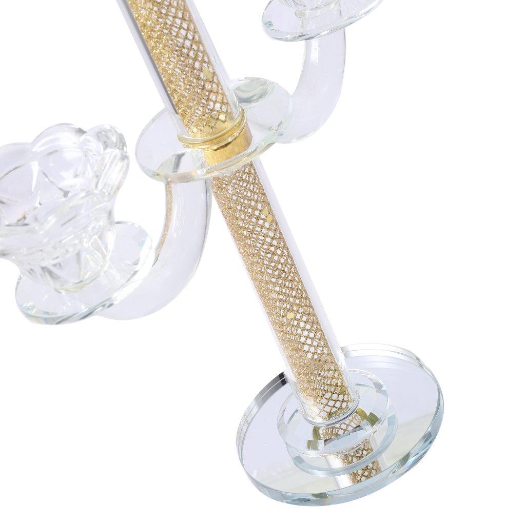 Home Decor Crystal Decor Table Top Candleholder 3 Arms  28 cm