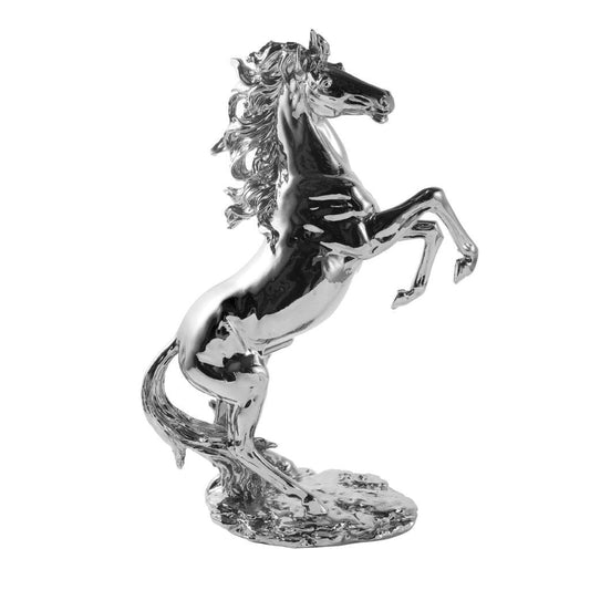 Silver Sculpture Statue Resin Figurine Horse 30*14*46 cm