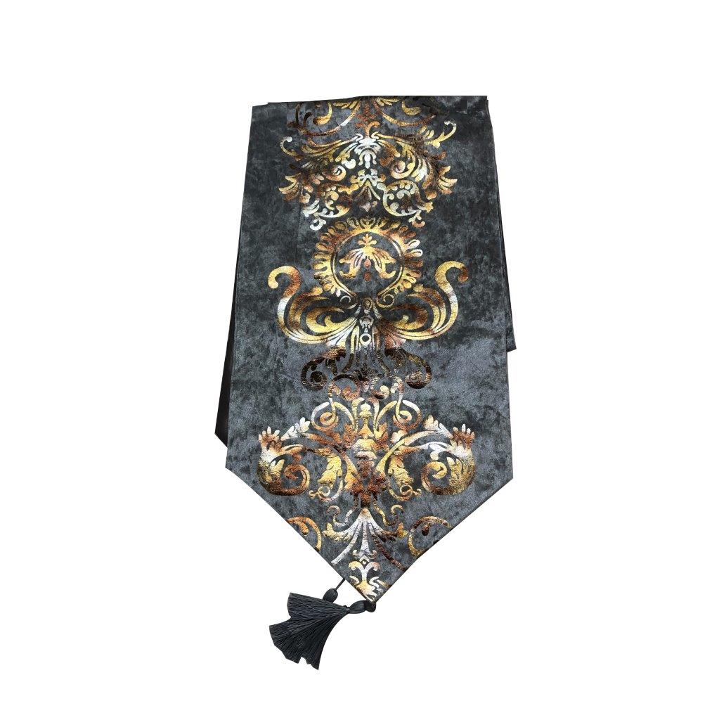 مفرش طاولة مطبخ وغرفة طعام بطبعة ملكية تجريدية 210*30 سم