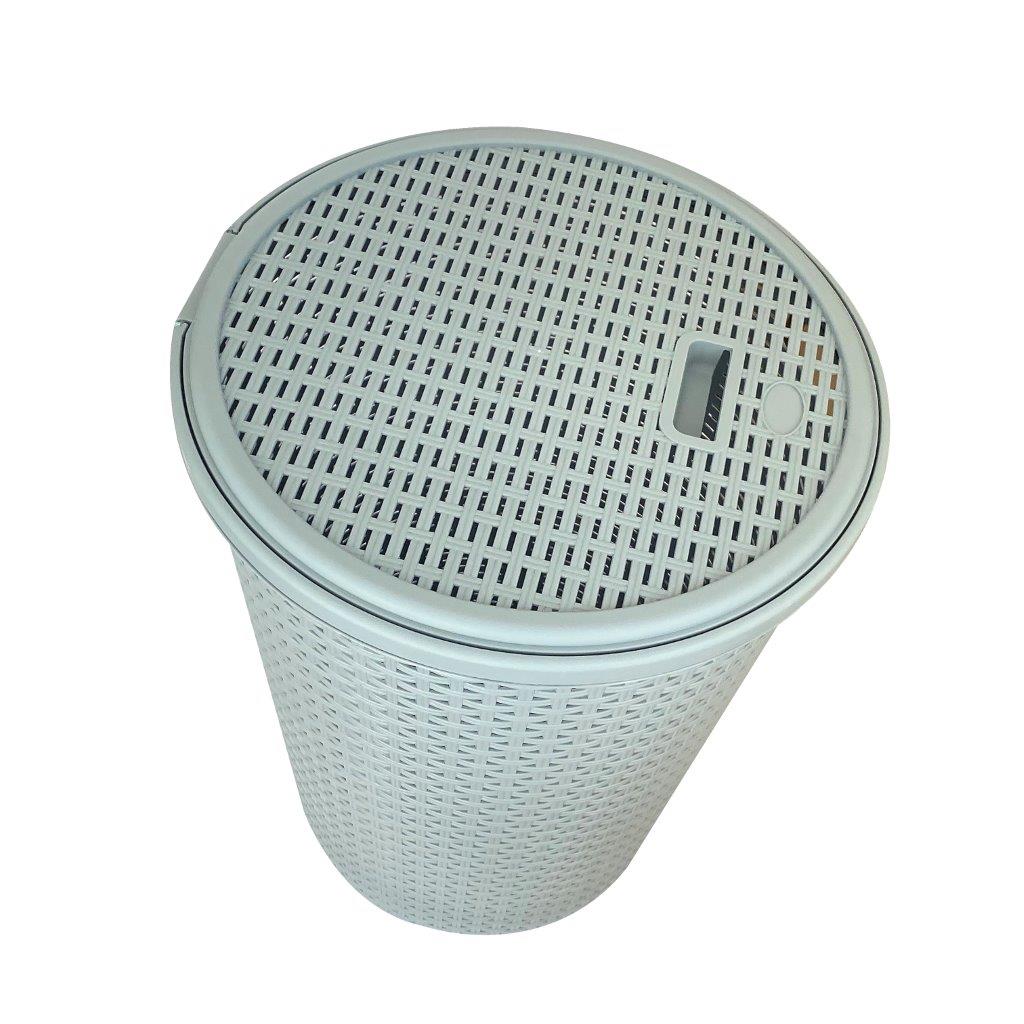 Multipurpose Plastic Laundry Hamper Basket with Lid  42*42*51 cm