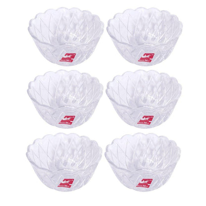 Crystal Glass Ice Cream and Dessert Bowl Set of 6 Pcs  170 ml