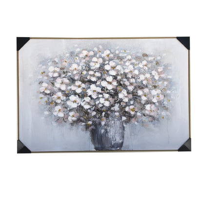 Home Decor Landscape Canvas Wall Art Abstract Flower Vase Oil Painting PVC Frame 80*120*3.5 cm