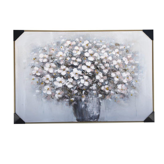 Home Decor Landscape Canvas Wall Art Abstract Flower Vase Oil Painting PVC Frame 80*120*3.5 cm
