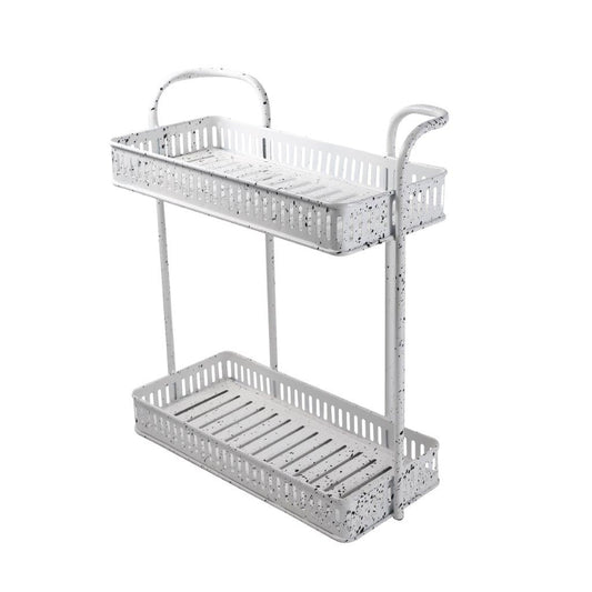 Heavy Duty Metal 2 Tier Dish Drainer Cutlery Stand for Kitchen 42*25*40 cm