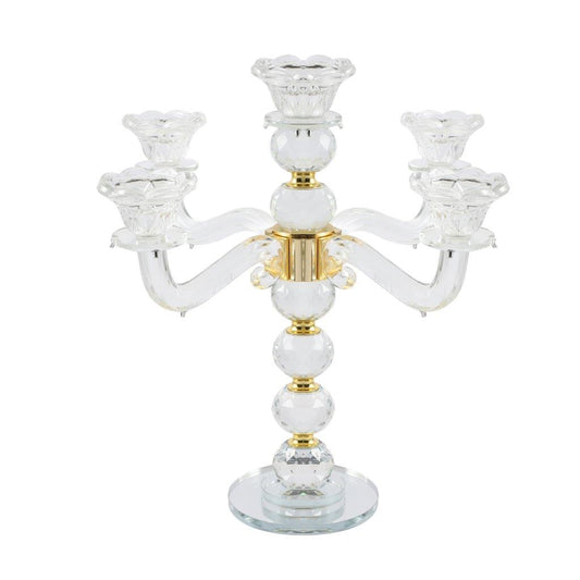 Home Decor Crystal Decor Table Top Candleholder 3 Arms  35 cm