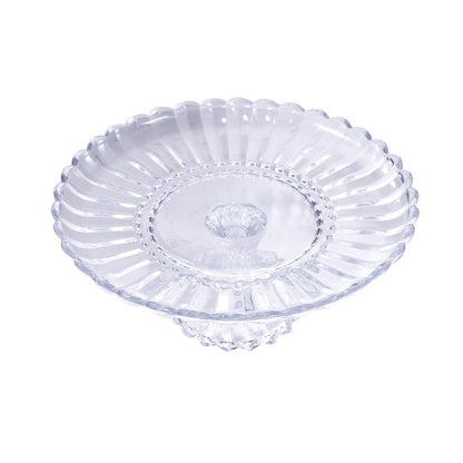 Crystal Glass Round Footed Fruit Bowl 29.5*3.5 cm