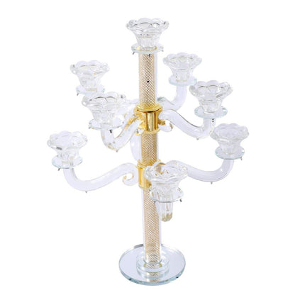 Home Decor Crystal Decor Table Top Candleholder 9 Arms  45 cm