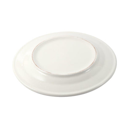 White Ceramic Floral Print Tableware Round Serving Dish Plate 9''