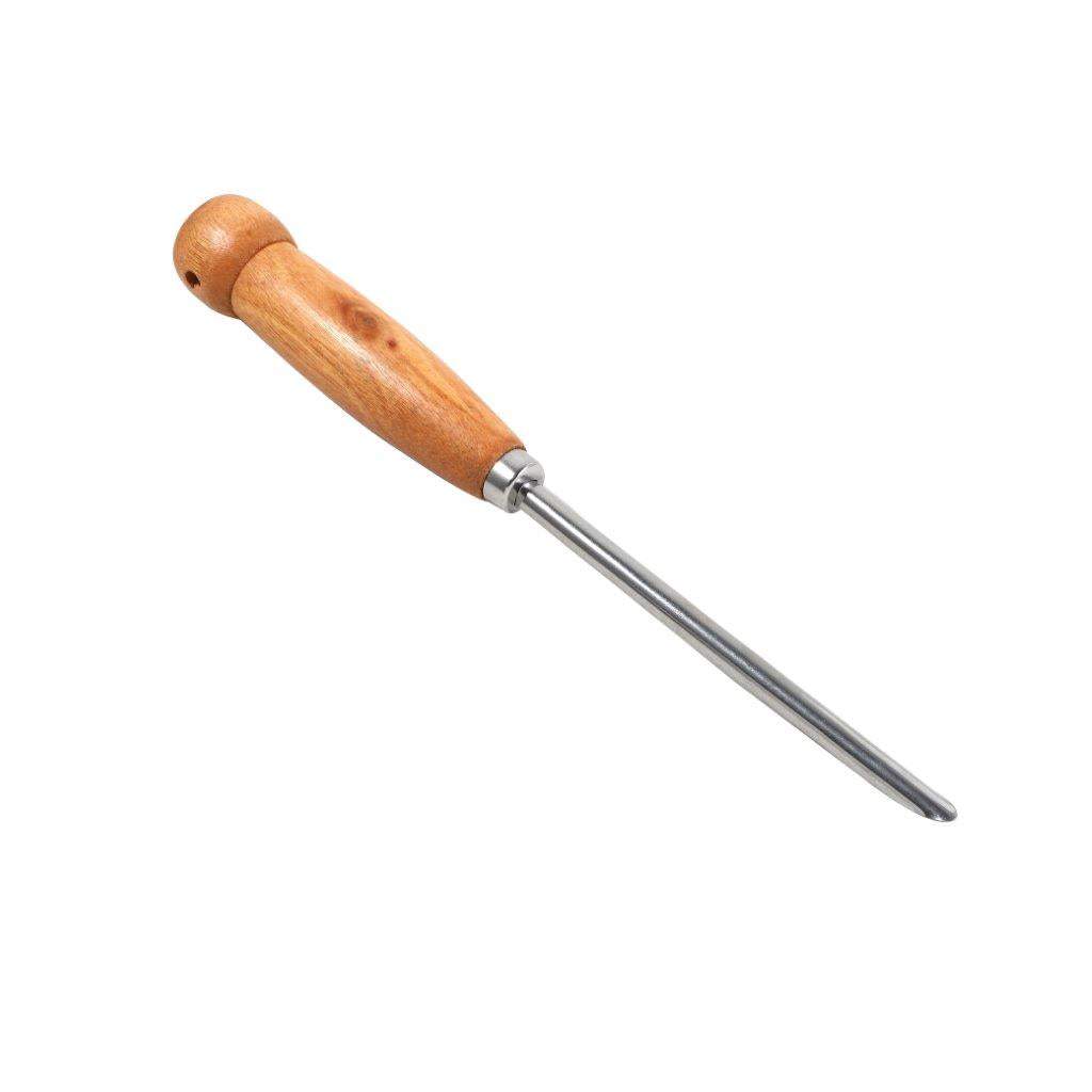 أداة تقشير الكوسة الدقيقة بشفرة من الفولاذ المقاوم للصدأ ومقبض خشبي 26 سم