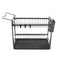 Heavy Duty Metal 2 Tier Dish Drainer Cutlery Stand for Kitchen 52.5*24.3*34 cm