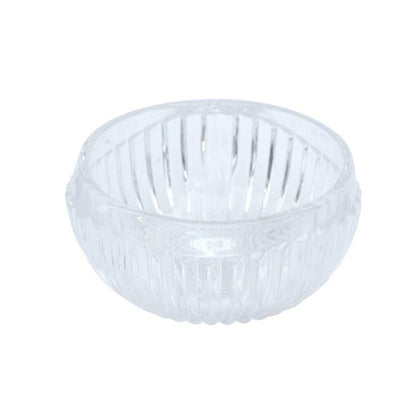 Crystal Glass Round Sugar Bowl Candy Jar with Lid