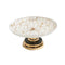 Luxury Decor Glass White and Gold Round Footed Fruit Bowl 31*14 cm