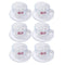 Premium Lead Free Glass Tea Cup with Saucer Set of 6 Pcs 8*6/13 cm