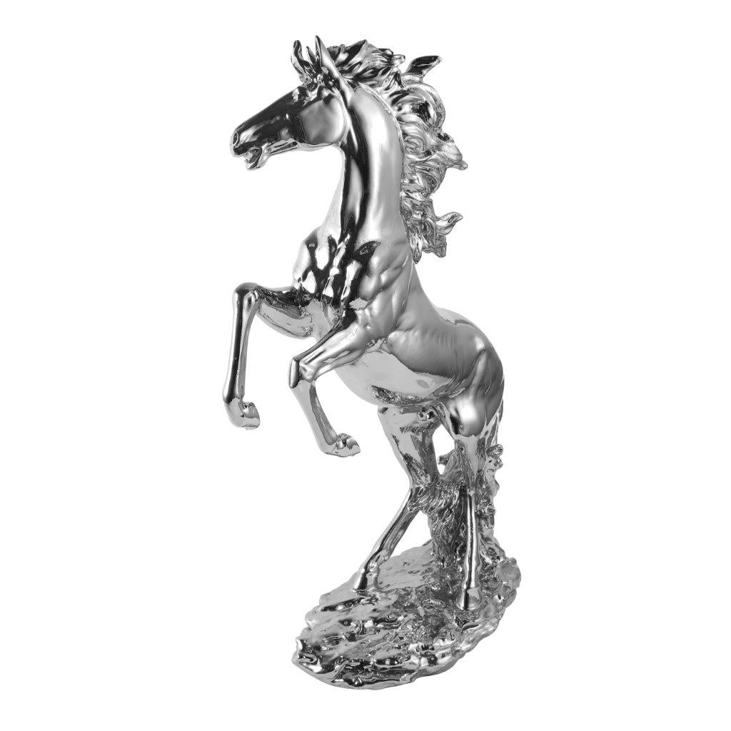 Silver Sculpture Statue Resin Figurine Horse 30*14*46 cm