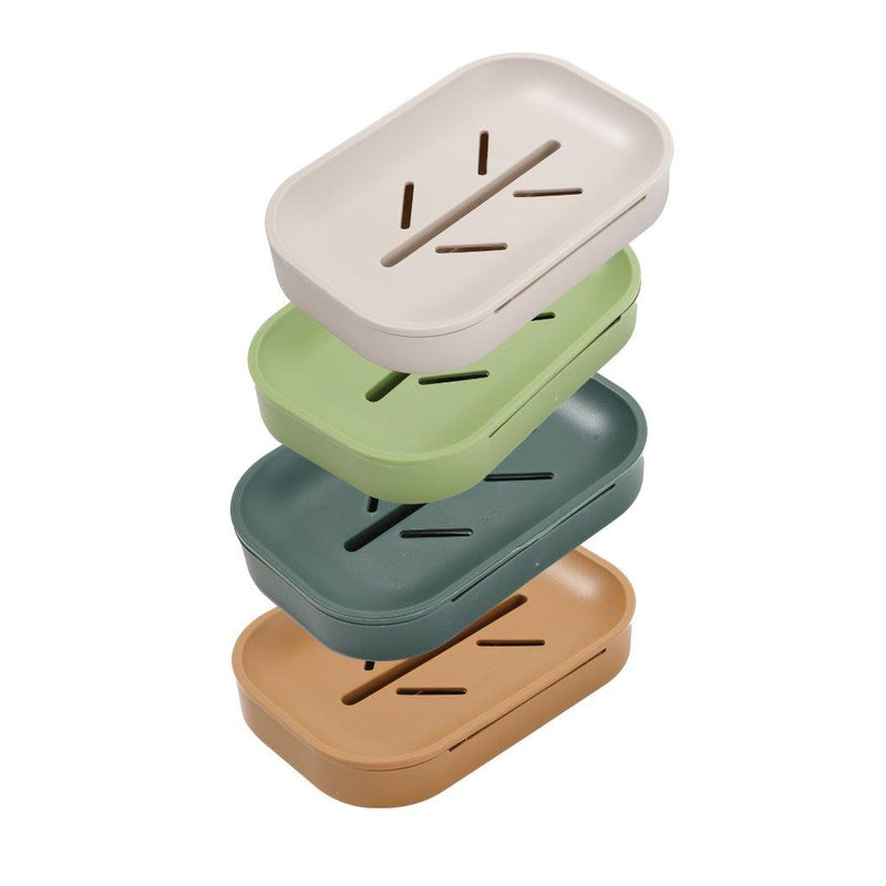 Bathroom Kitchen Accessories Soap Box with Lid Set of 4 Pcs 15*3 cm