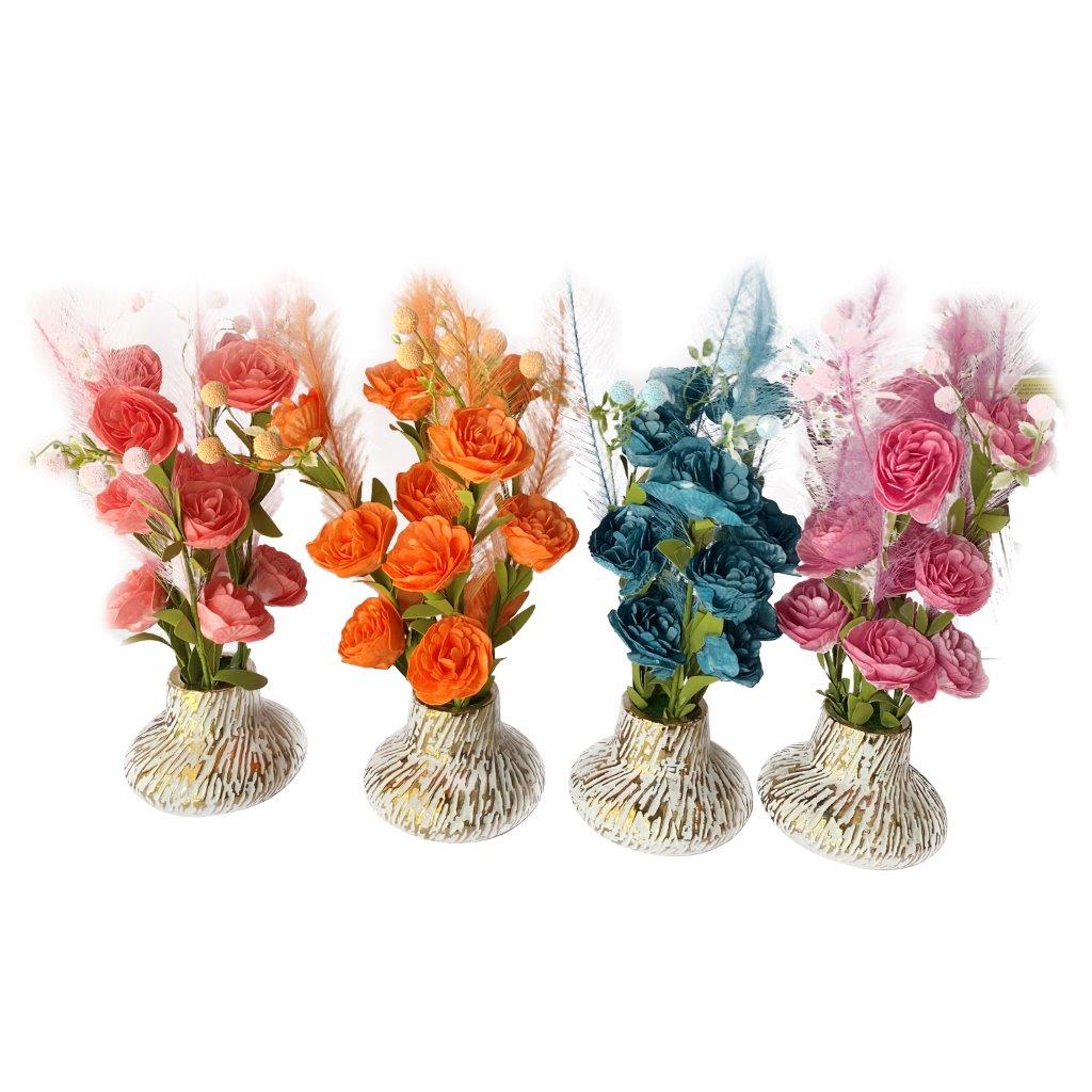 Realistic Touch Artificial Plant Flower Pot Home Interior Deco 42 cm