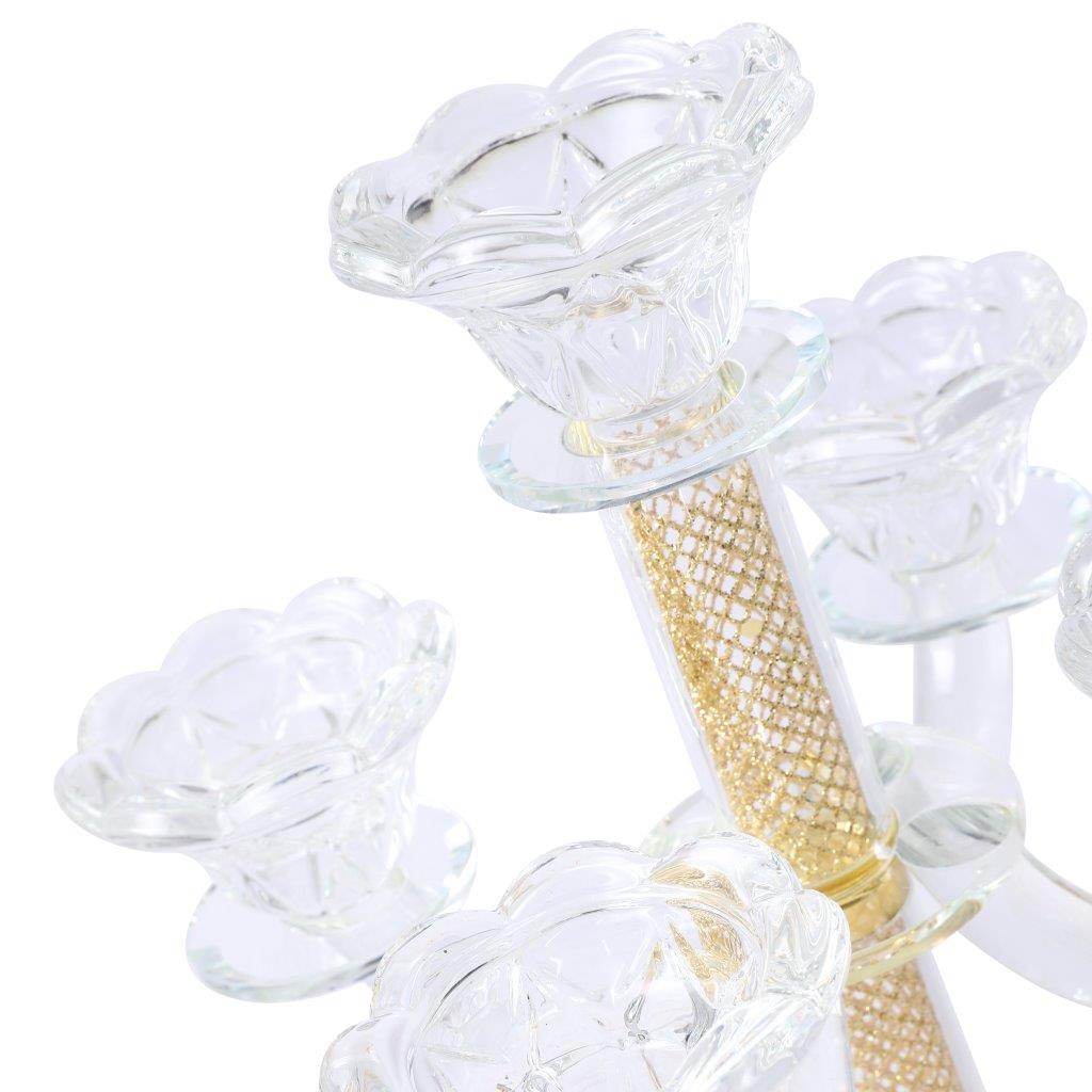 Home Decor Crystal Decor Table Top Candleholder 3 Arms  28 cm