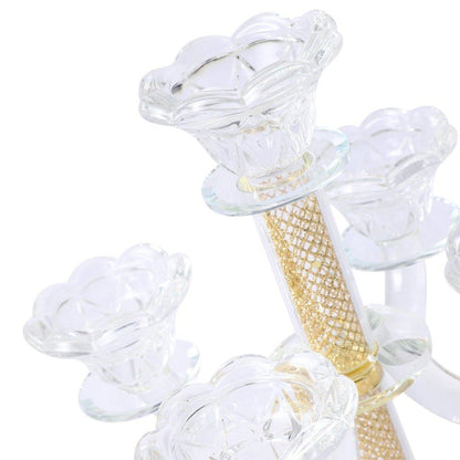 Home Decor Crystal Decor Table Top Candleholder 3 Arms  28 cm