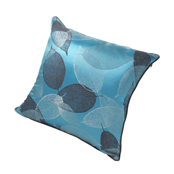 Modern Decorative Blue Leaf Print Cushion Cover Pillowcase 50*50 cm