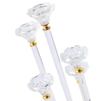 Home Decor Crystal Decor Table Top Candleholder 5 Arms  37 cm