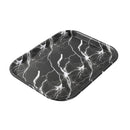 Rectangle Deco Black Abstract Plastic Tray 40*30 cm