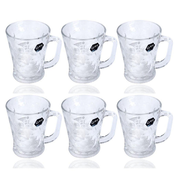 Premium Lead Free Glass Tea Cup Set of 6 pcs 225 ml