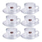 Glass Treo Mug Style Tea Cup with Saucer Set of 6 210 ml