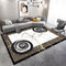 Contemporary Geometric Print Design Machine Woven Indoor Area Rug Carpet Marble White with Champagne Border 200*300 cm