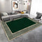 Alonso Modern Artistic Design Machine Woven Indoor Area Rug Carpet Bottle Green with Embroidery Frame Border 160*230 cm