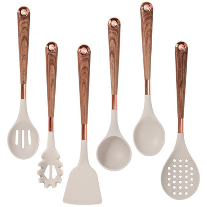 Silicone Kitchen Cutlery Utensil Set of 7 Pcs with Stand 33*7 cm