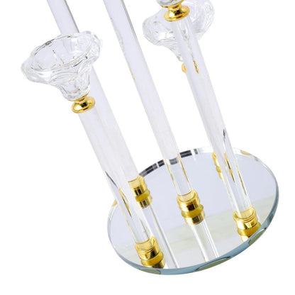Home Decor Crystal Decor Table Top Candleholder 5 Arms  37 cm