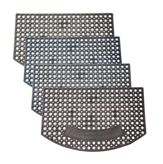 Multicolor Indoor Outdoor Rubber Non Slip Waterproof Entrance Door Welcome Door Mat 58*88 cm