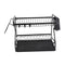 Heavy Duty Metal 2 Tier Dish Drainer Cutlery Stand for Kitchen 43.5*24.5*38 cm