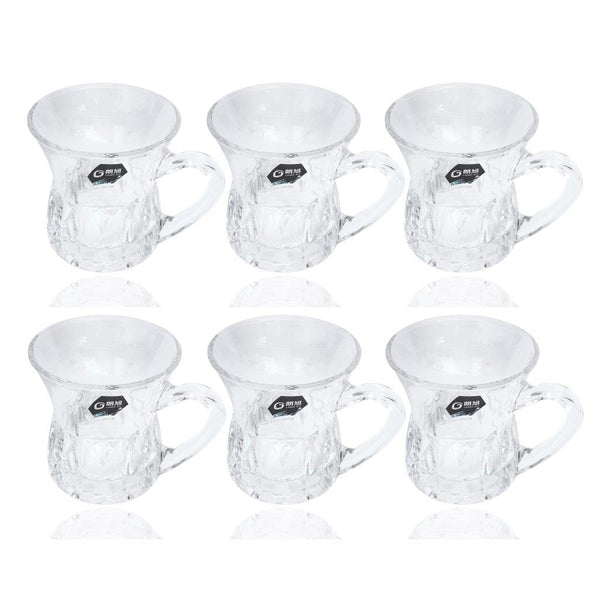 Premium Lead Free Glass Tea Cup Set of 6 pcs 135 ml