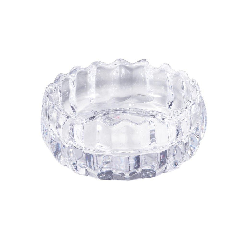 Crystal Cut Modern Clear Round Glass Ashtray 11*5 cm