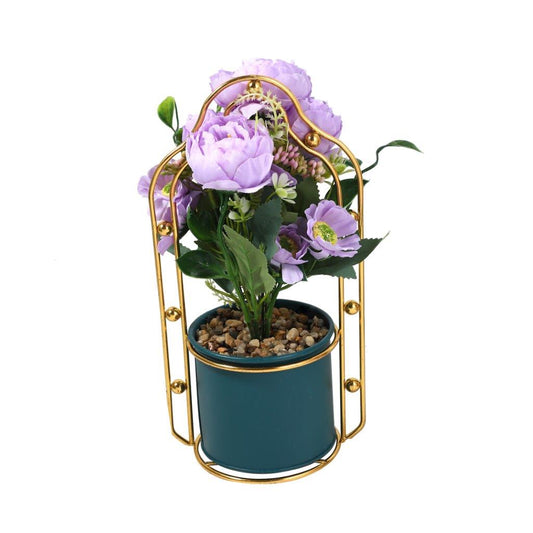Realistic Touch Artficial Daisy Flower Deco Pot Abstract Home Print 27 cm