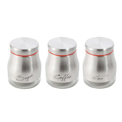 Stainless Steel Canister 3 Pcs Set 14.5 cm